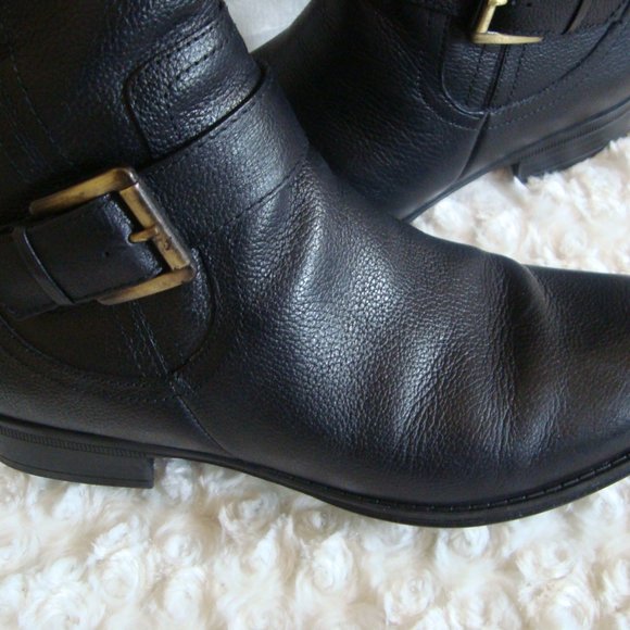Naturalizer Jessie Tall Leather Buckle Riding Boots Womens Black. Size 8M - Picture 3 of 11